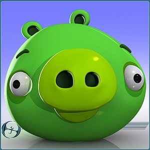 3ds max angry pig character cartoon