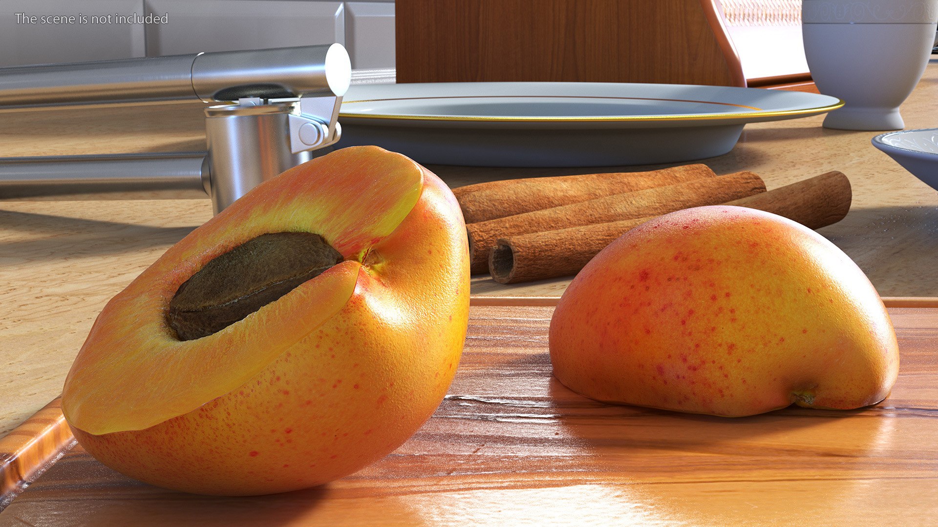 3D Apricot Cut In Half Model - TurboSquid 2114813