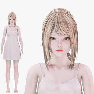 3D model Casual Clothing 0001 - UE5 - Unity - Blender - Animated - Realistic Female Character