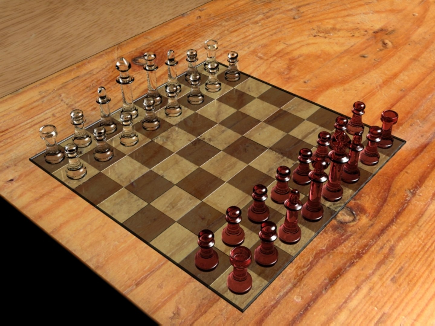 S Max Glass Chess Board