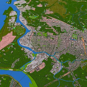 Akita 3d City Japan October 2020 GIS data 3D model