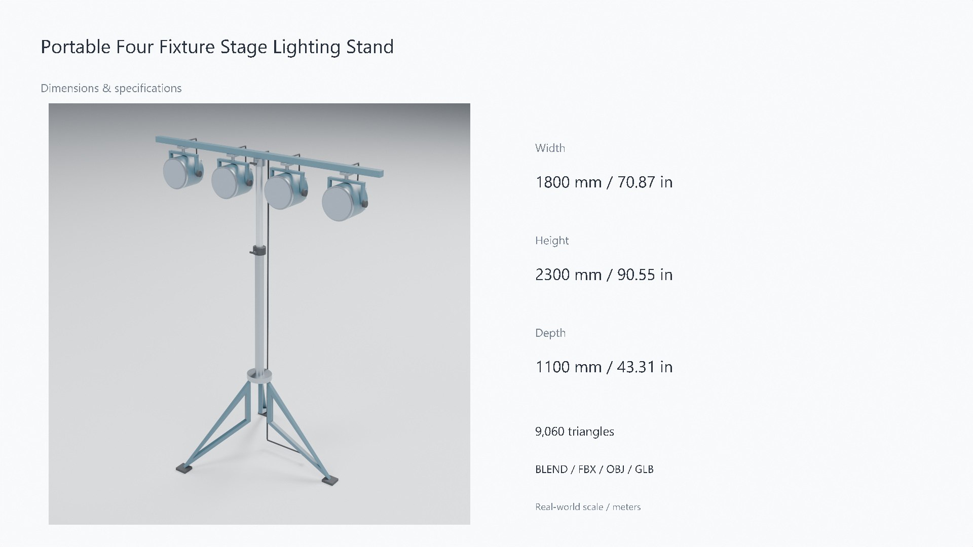 Portable Four Fixture Stage Lighting Stand 3D model https://p.turbosquid.com/ts-thumb/YK/RjL9Bg/bW/07_dimensions/jpg/1788954649/1920x1080/fit_q87/08617778ae17dc34ab2b3372b6b3b67e77accf7b/07_dimensions.jpg