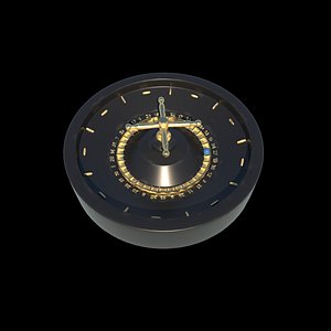 Black Casino Roulette Wheel 3D model 3D model