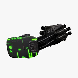 3D Cyber Eye Scanner - Sci-Fi Augmented HUD Implant model