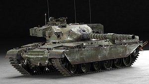 3D Chieftain Mk5 MBT - 4 Skins and Destroyed Version Included 3D model model