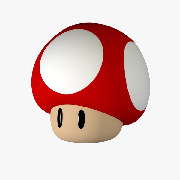 super mario mushroom 3d c4d