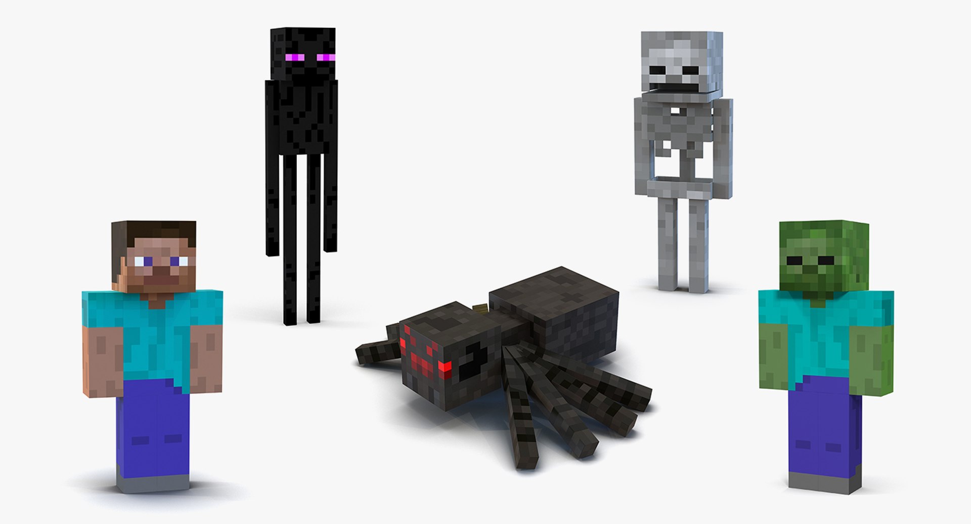 Minecraft Characters 2 3D Model - TurboSquid 1595961