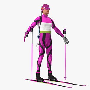 Biathlon Athlete Male T Pose 3D