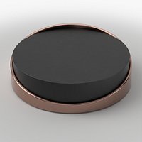Minimal Round Coffee Table Low-poly 3D model