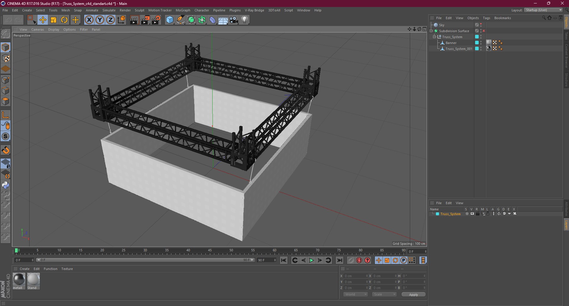 Truss System 3D Model - TurboSquid 2268839
