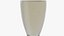 3D champagne flute wine glass model