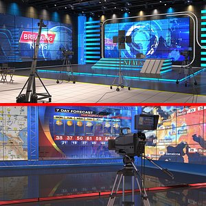 3D tv studios 2 model