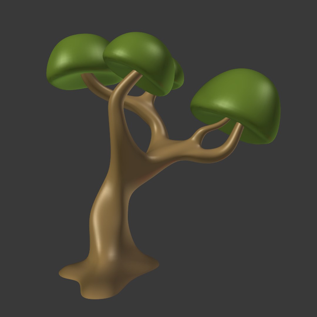 Cartoon Tree 3ds