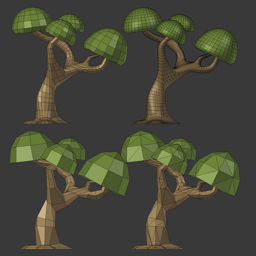 Cartoon Tree 3ds