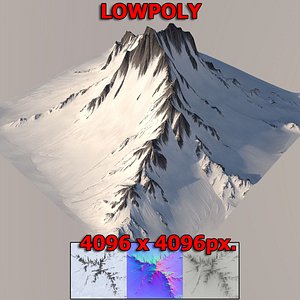 3D snow mountain model