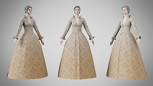 Dress 30 Grullo With Design 3D model