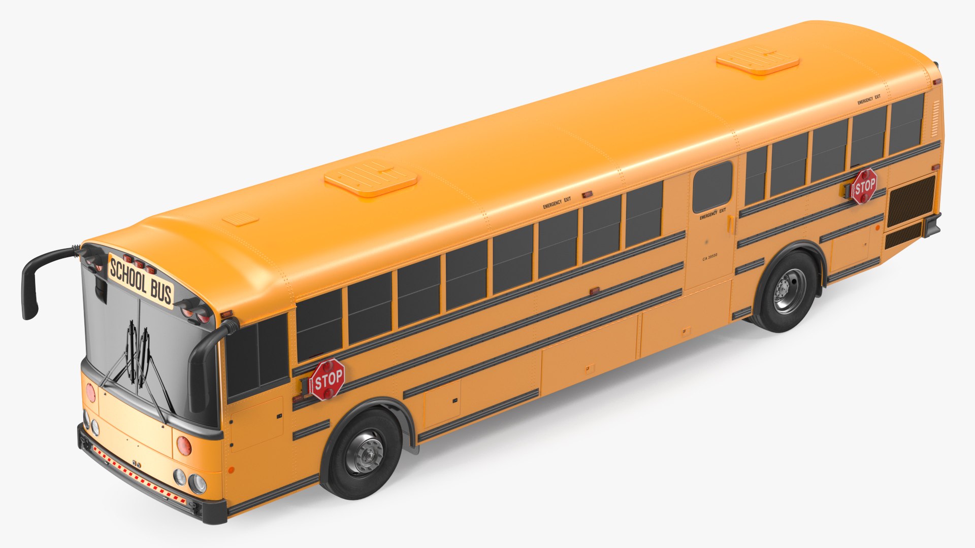 Transit School Bus Exterior Only 3D model preview