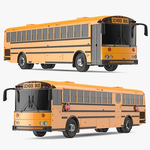 3D Transit School Bus Exterior Only model