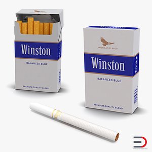 Cigarettes Winston 3D Models Collection