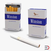 Cigarettes Winston 3D Models Collection