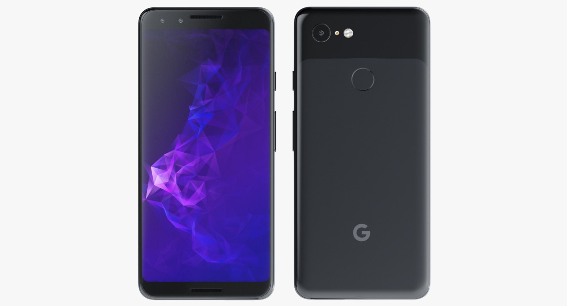 Google Pixel 3 Black 3D Model 3D model preview