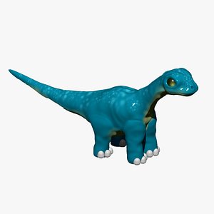 3D model Brontosaurus Cartoon Dinosaur