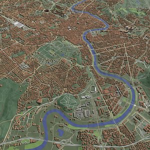 3D model Rome Italy - city and urban