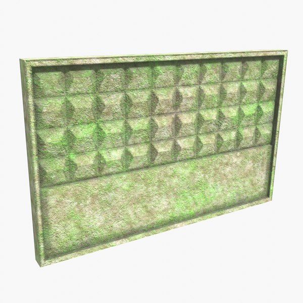 3D Old Concrete Fence Model TurboSquid 1809045   1200 