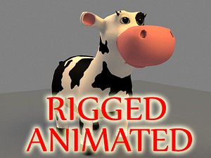 cartoon cow 3d model