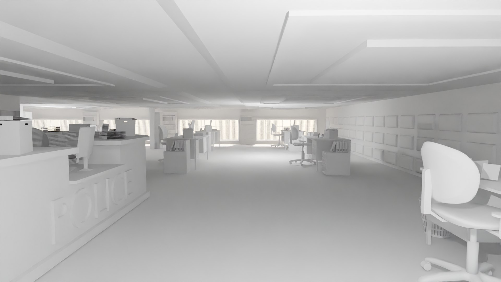 3D Model Police Station Interior - TurboSquid 2158065