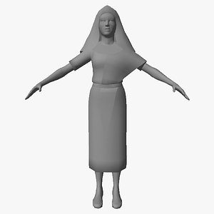 3D egyptian character female 03 model