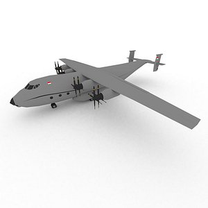 Low Poly Antonov An-22 Cargo Airplane