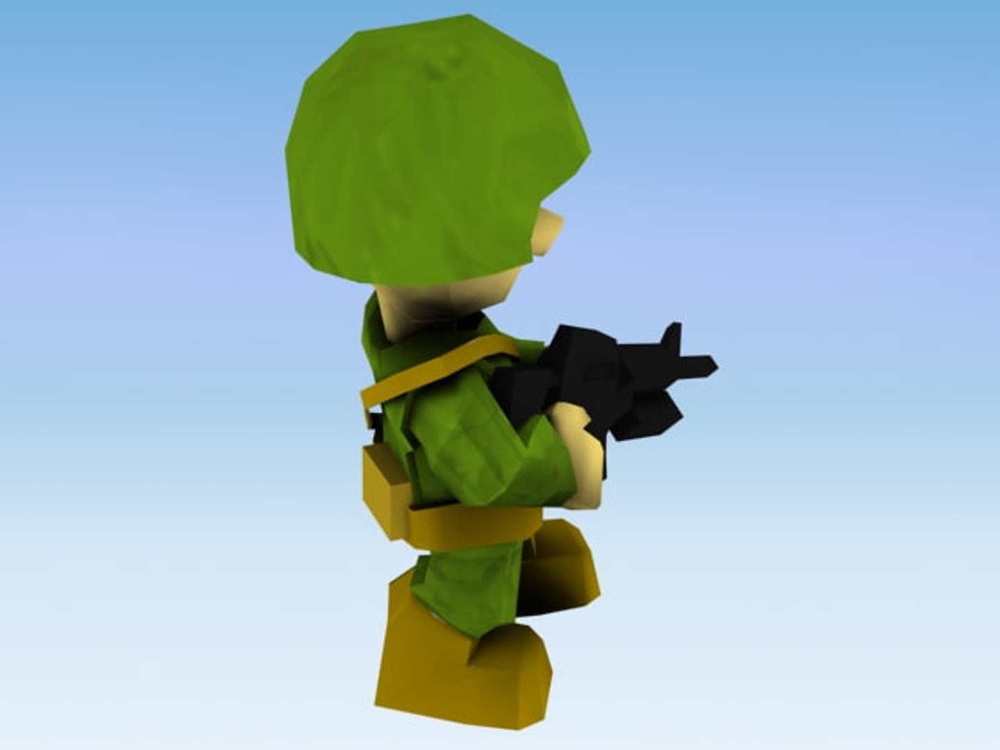 rigged biped 3d model
