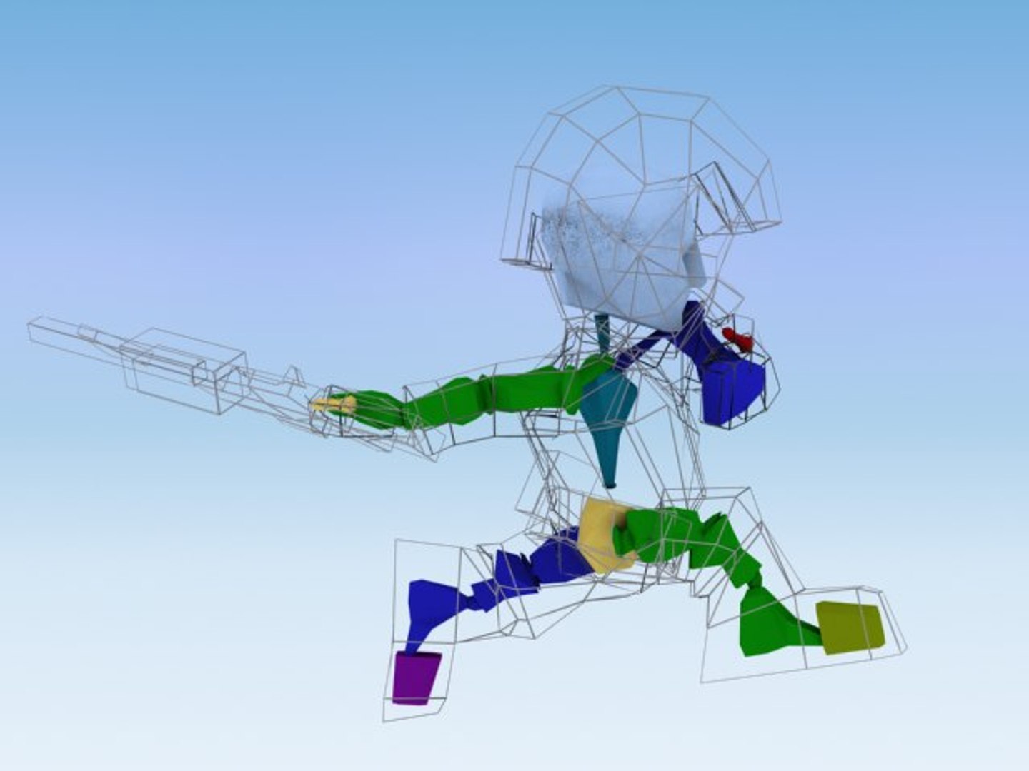 rigged biped 3d model