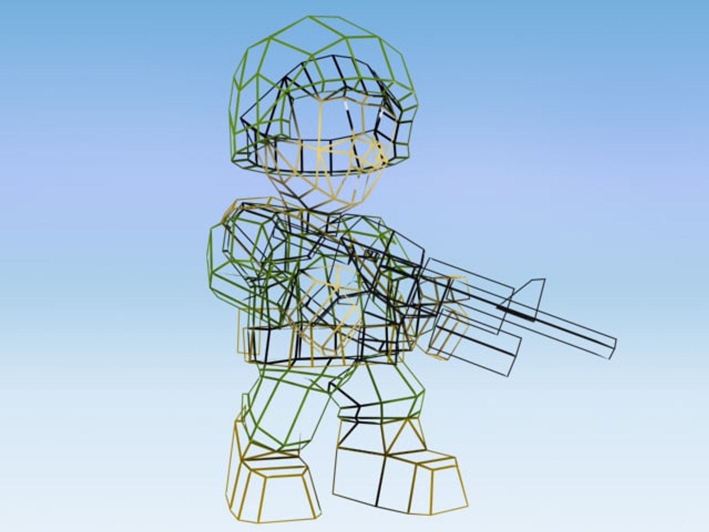 rigged biped 3d model