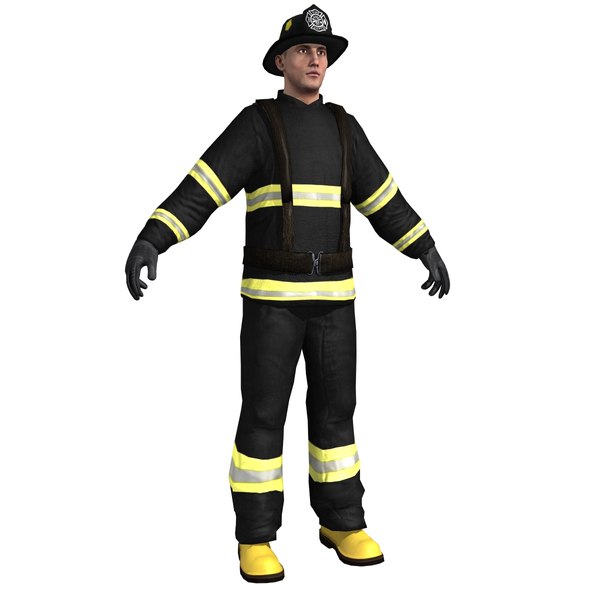 fireman ready 3d model