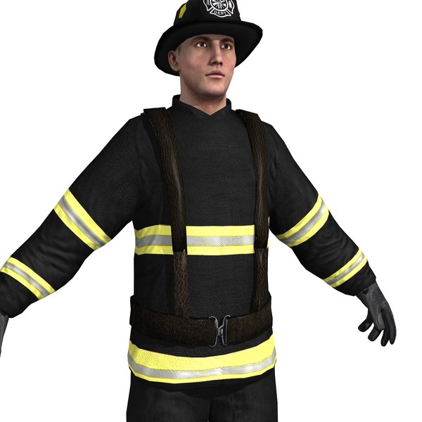 fireman ready 3d model