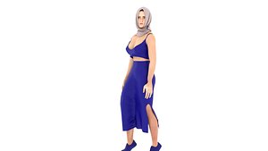 3D model Hijab Woman