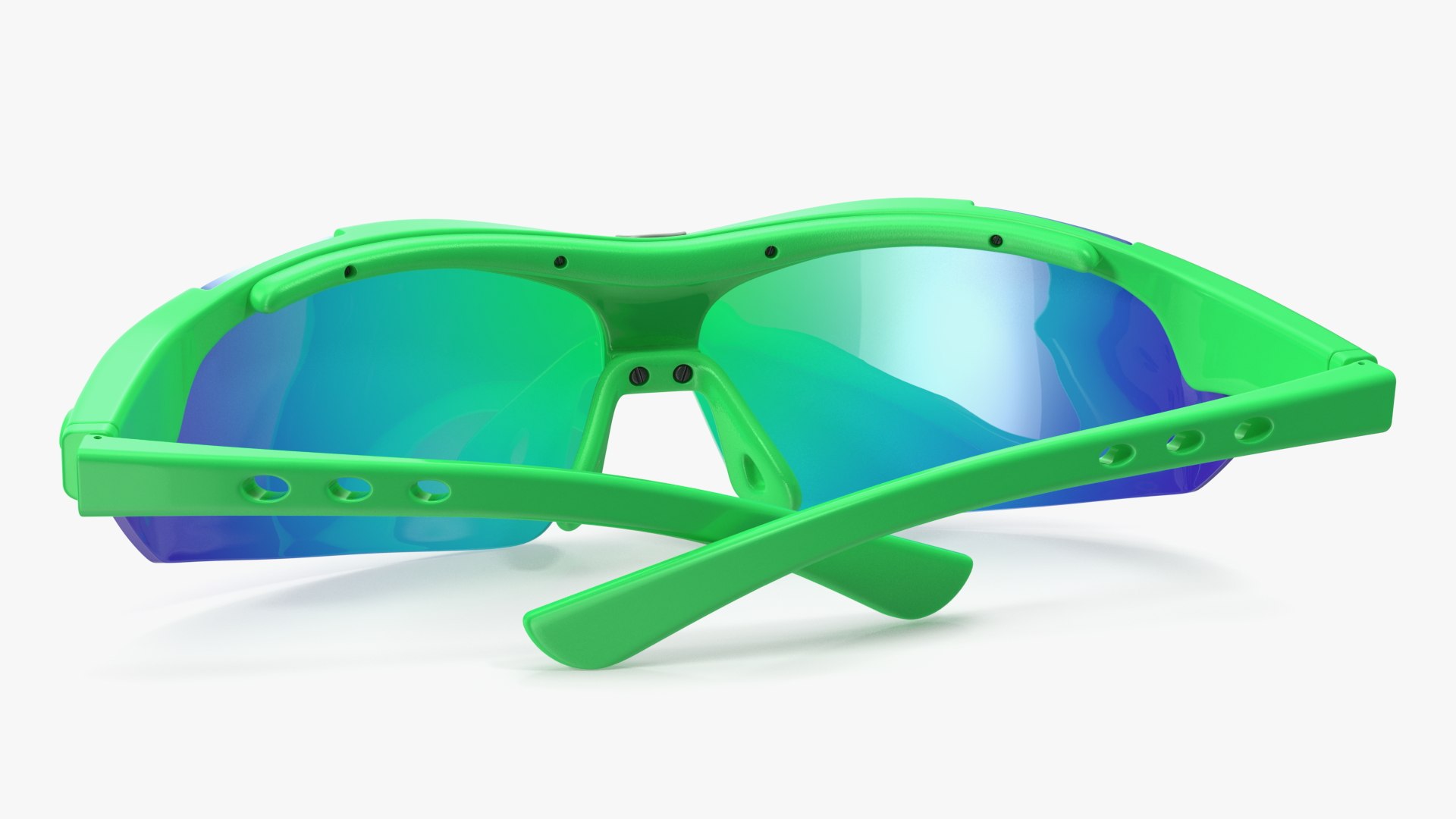 Green Sport Eyeglasses 3D model preview