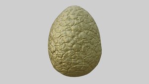 Gold egg PBR low-poly game ready 3D model