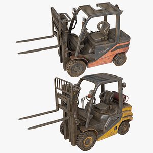 Dusty Forklift Trucks All PBR Unity UE Textures