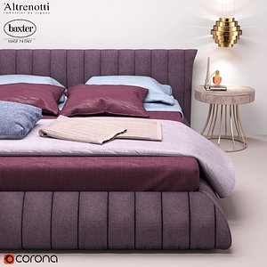 3D bedroom soft bed baxter