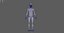 人体男性肌肉系统蓝色和橙色阴影透明度医学3D模型