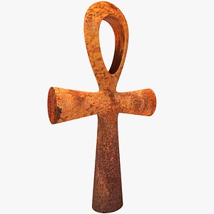 3d rusty cross model