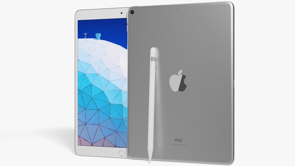 modèle 3D de Apple iPad Air 3 10.5 (2019) WiFi et argent