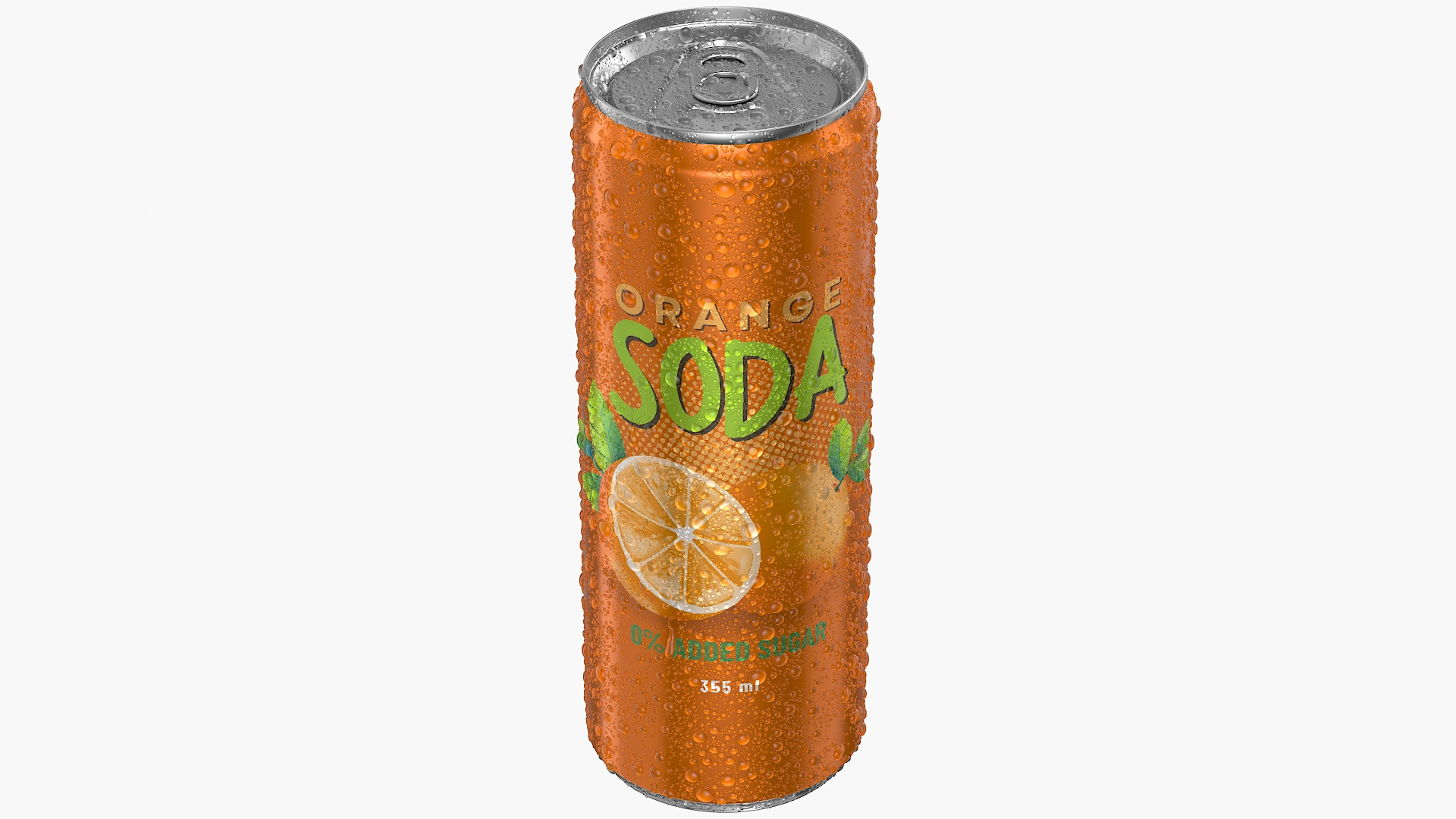 Sleek Soda Can With Droplets 355ml 3D - TurboSquid 2242222