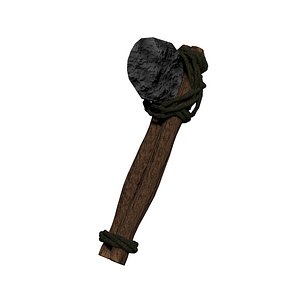 Primitive Stone Axe - game ready asset 3D