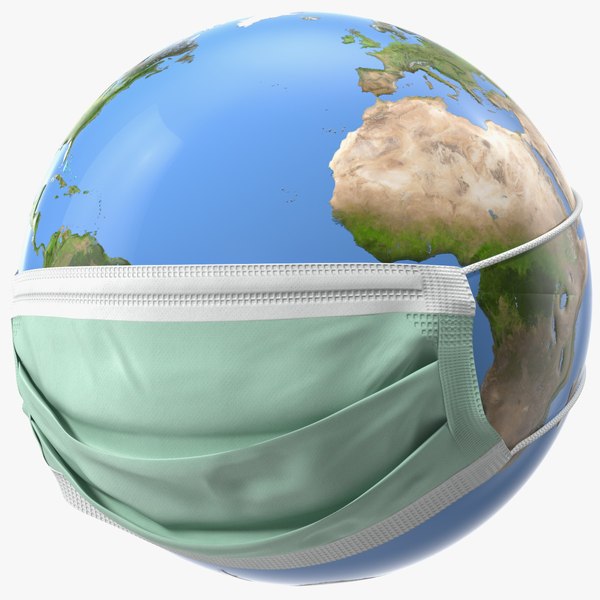 3D earth stylized mask medicine