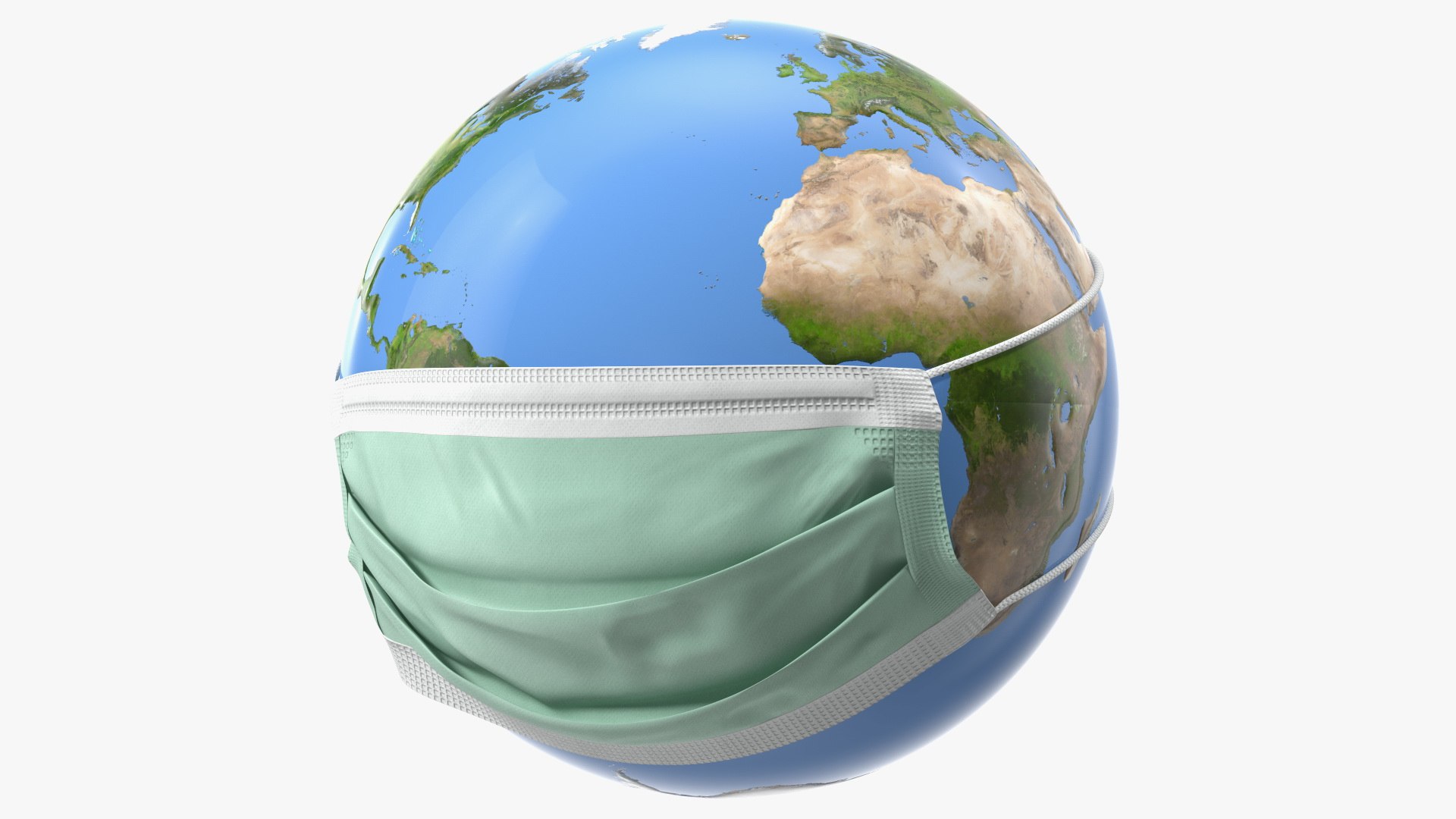 Earth Stylized with Mask 3D model preview