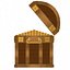 Pirates Chest strate sides with gold coins